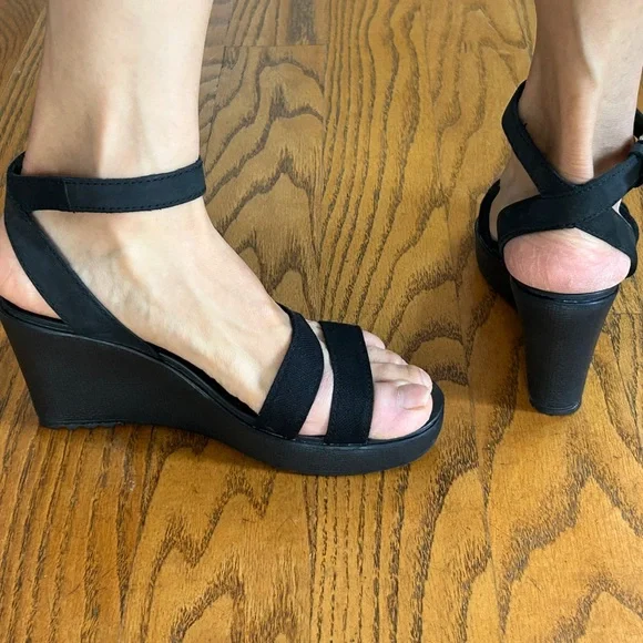 CROCS Black Wedges for Women - Picture 10 of 16